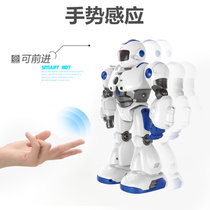 智能遥控机器人玩具充电机械战警可对战唱歌跳舞编程电动智能早教玩具女孩男孩儿童节日礼物(红色 一个机身一块电池)