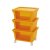 伊藤彩 日本进口 柜台式带轮三层组合收纳柜 整理置物架 3297(黄色)