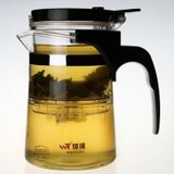 乐活易居-健康泡茶壶500ml 水杯 玻璃茶壶 茶杯 办公茶具 茶艺杯 飘逸杯