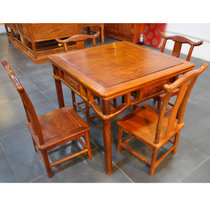 红木家具红木小方桌实木茶桌棋牌桌一桌四椅休闲桌非洲黄花梨木