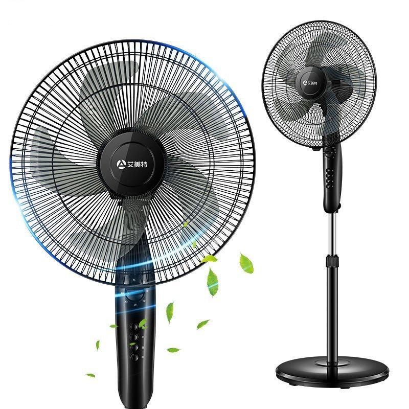 电风扇艾美特airmate落地扇3挡五页电风扇1h定时广角送风五叶风扇cs35