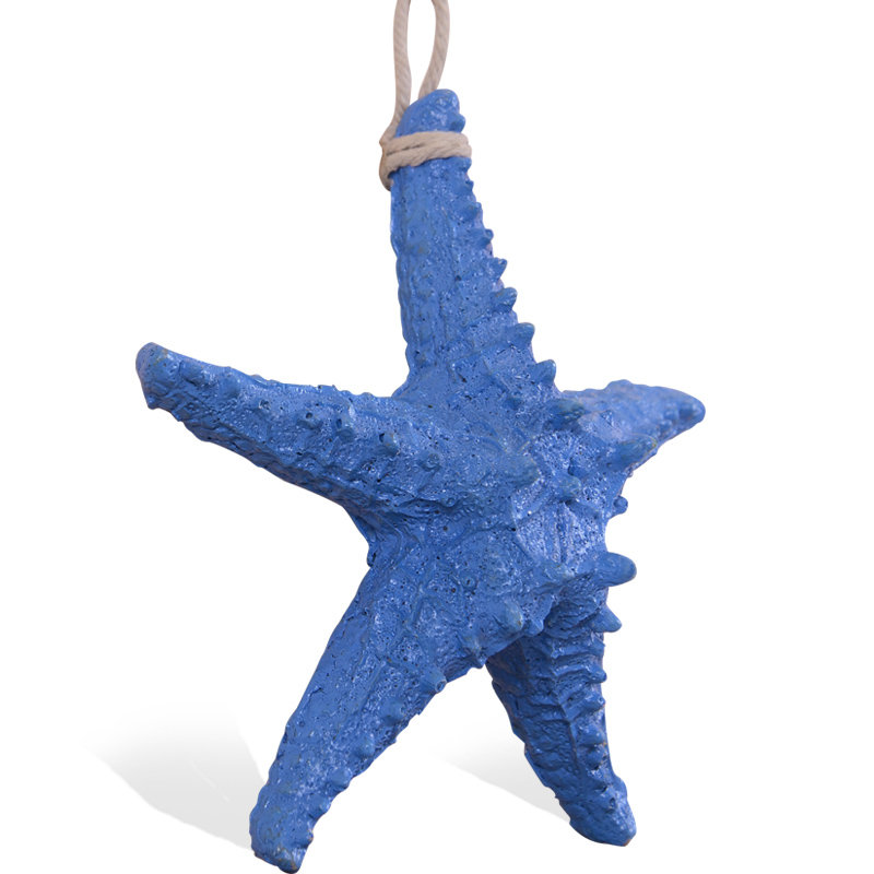 相框欧式地中海复古怀旧 船舵船锚鱼骨摆件壁饰(海星蓝紫色10