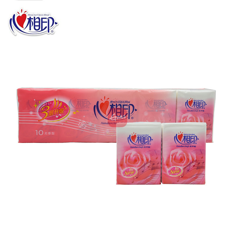 心相印手拍纸 手帕纸无香3层8片*10包/条(新老包装随机发) c910图片