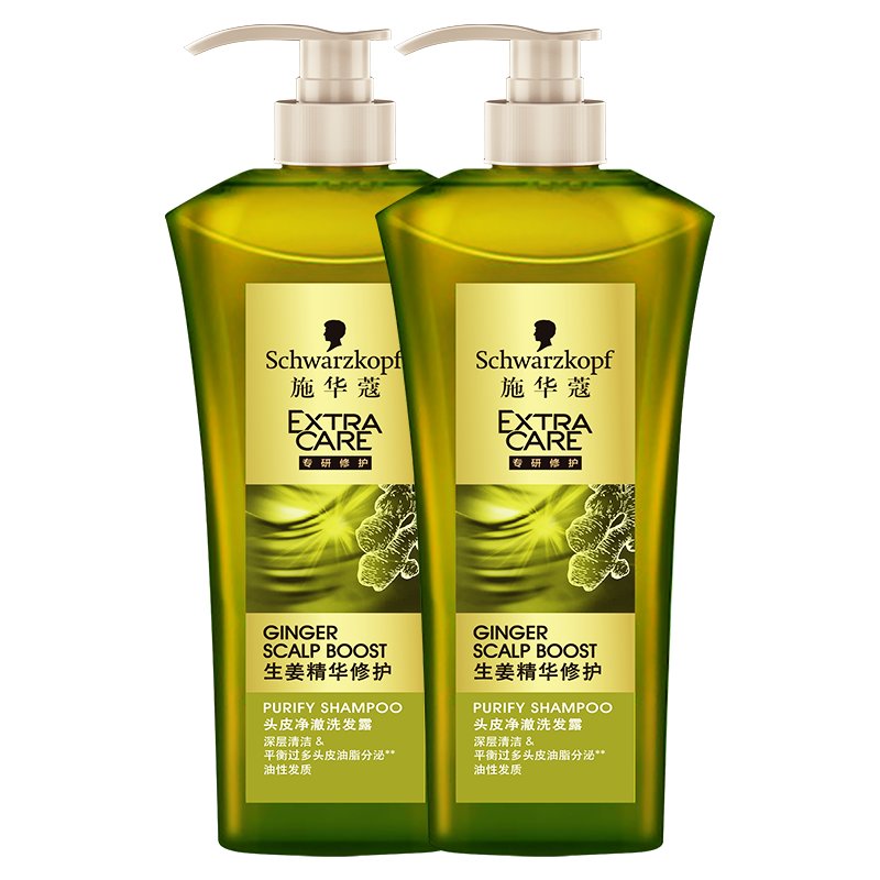 施华蔻生姜精华洗发水套装600ml2修护头皮净澈控油