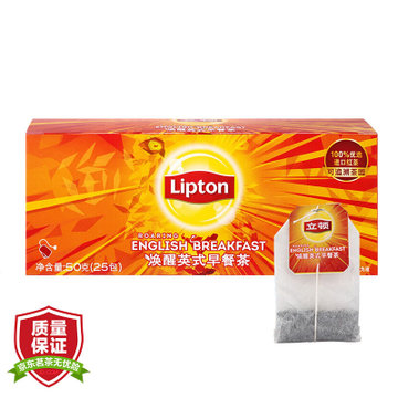 立顿经典英式早餐红茶茶包50g 真快乐甄选