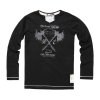 扬格保罗新款V领印花男士长袖T恤012-J-52103(黑色 XL)