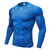 士3D立体印花 健身跑步训练长袖 紧身弹力排汗速干衣tp8006(天蓝色 XL)