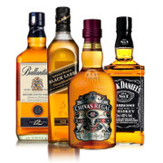 全球知名畅销的威士忌 芝华士12年&黑方12年&百龄坛12年&杰克丹尼
