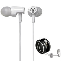 铁三角(audio-technica) ATH-CLR100 耳塞式耳机 创意绕线器 色彩时尚 音乐耳机 白色