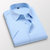 传奇保罗男士加肥长袖白衬衫商务休闲正装职业工装衬衣夏季男短袖（S-5XL）DCZ2618A(蓝色 S)