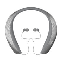 LG HBS-W120颈挂式蓝牙耳机挂脖式无线头戴式立体声音乐游戏耳机(灰色)