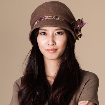 乐为冬季款帽子女士韩版潮羊毛呢淑女帽冬天保暖盆帽小礼帽包邮l13