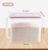 带盖塑料保鲜盒冰箱专用水果盒子透明密封盒厨房蔬菜收纳盒大号浅粉JMQ-674