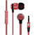 JBL T180A 入耳式耳机 防缠绕面条线 线控通话 低音增强 红色