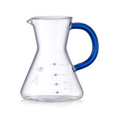 帝国DG-2116咖啡分享壶 家用美式玻璃壶冲茶器 多功能咖啡壶500cc(手柄蓝色)