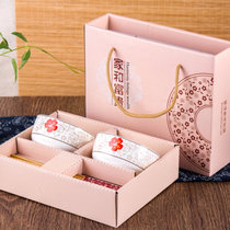 陶瓷餐具套装碗筷子套装礼盒结婚回礼公司企业礼品(勾藤红花-两碗两筷)