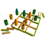 智乐美 竹制环保二人围墙城堡游戏  桌面益智游戏