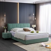 一号客厅床  软床现代简约大床卧室带双床头柜 QR-15  （仅含床架）(床（仅含床架）)