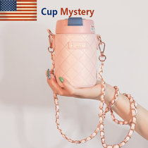 美国 cup mystery 时尚大气提绳男士女士学生上班族吸管保温杯(白色 进口316不锈钢保温杯)