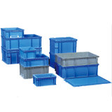苏识 ZZ007 600*400*150mm可堆式周转箱  ( 颜色：蓝色) 塑料长方形中转物流箱工具储物箱(蓝色 默认)