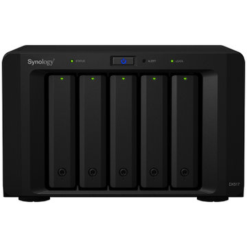 群晖（Synology）DX517 5盘位NAS网络存储服务器扩充设备（无内置硬盘）(黑色)