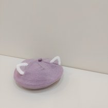 SUNTEKins秋冬新款韩版婴幼儿童洋气针织帽贝雷帽子宝宝柔软画家毛线帽(约7个月-4岁（46-52cm）有弹性 紫罗兰（猫耳朵) （猫耳朵)