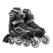动感(ACTION)125A溜冰鞋可调成人轮滑鞋旱冰鞋成年滑冰鞋男女直排轮(黑白 L码40-43码可调)
