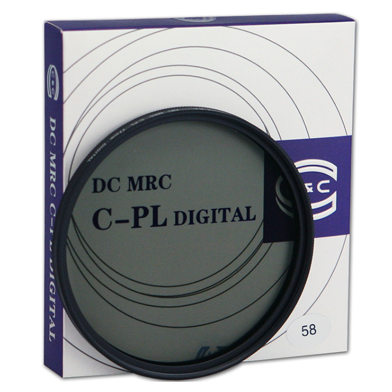 C&C DC MRC C-PL DIGITAL 58mm多层镀膜环形偏光镜（黑）【国美自营 品质保证】