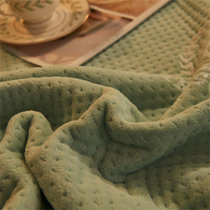 善纯牛奶绒法莱绒三层夹棉功能毛毯 石清150*200cm 多功能毯