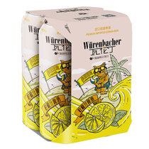 瓦伦丁瓦伦丁 （Wurenbacher） 柠檬汁啤酒 500ml*4听 德国原装进口