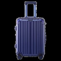 安居先森3820铝合金包角PC拉杆箱行李箱 24寸蓝色(蓝色 24英寸)