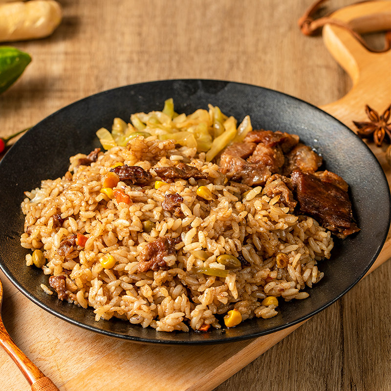 款家庭应急长期储备食品户外旅行宅男零食红烧牛肉炒饭3袋返回商品页