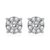 CRD克徕帝 天长地久 18K金钻石耳钉 群镶精致钻石耳钉 E0182