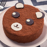 贝思客 Papi熊蛋糕儿童生日蛋糕卡通蛋糕巧克力蛋糕新鲜蛋糕配送到家包邮(1.2磅)