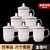 景德镇陶瓷茶杯家用水杯马克杯带盖泡茶杯子办公杯会议杯宾馆定制(优等品--金香叶（6个装）)