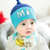 春秋冬新生儿胎帽初生儿女童宝宝套头棉帽男童婴儿帽子12个月(蓝色)