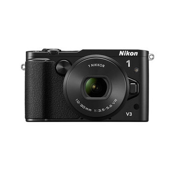 尼康(nikon)1 v3(10-30mm)套机 可换镜数码相机 微单相机(黑色)超高速