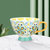 松发瓷器陶瓷水杯大容量500ml早餐杯麦片杯牛奶杯咖啡杯马克杯橘绿大花 釉下手绘 可微波加热