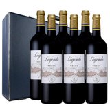 拉菲传奇梅多克红葡萄酒750ml*6 六支经典蓝色礼盒装 法国进口红酒（DBR）