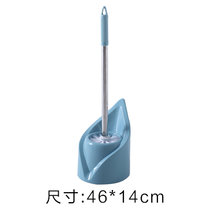 便池神器清洁家用长柄去死角软毛洗厕所刷子卫生间免打孔马桶套装(蓝色叶形 默认版本)