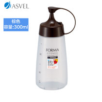 阿司倍鹭（ASVEL） FORMA调味瓶塑料软挤压瓶 尖嘴挤酱瓶细口调料瓶300ml（棕/红/白）(棕色)