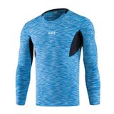 REA 男式 REA男式健身弹力紧身长袖T恤A1623(蓝色 M)