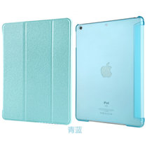 木木（MUNU）苹果ipadair/air2 ipad5 ipad6保护套 保护壳 外壳皮套 翻盖保护套 支架休眠唤醒(青色 iPad Air1 /  iPad5)