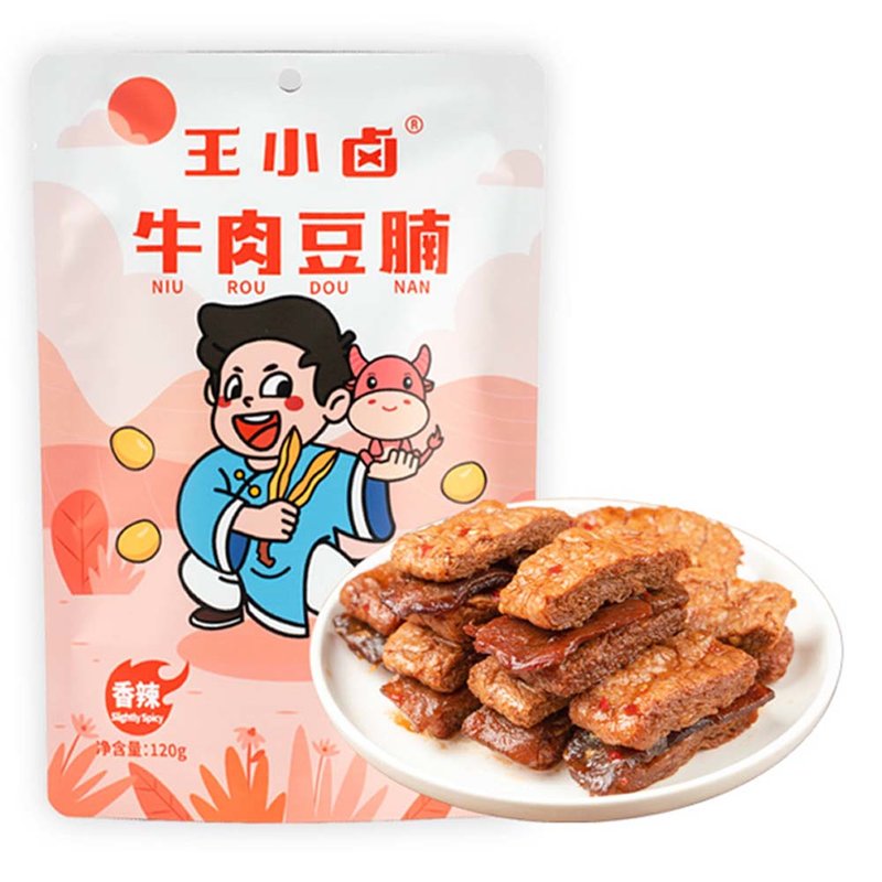 王小卤香辣牛肉豆腩120g火锅食材