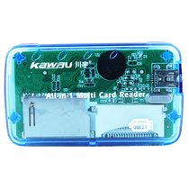 川宇（kawau）C233 翡翠系列多合一读卡器（蓝色）（即插即用、USB接口、使用方便、高速传输)