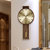 汉时(Hense）欧式时尚轻奢装饰挂钟客厅家用现代简约实木摆钟HP58(胡桃木+铜边)