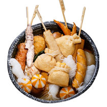 国拓日式关东煮组合400g(含汤料包)10串牛肉丸甜不辣北极翅燕饺福袋等10种火锅食材 国美超市甄选