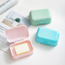 洗衣肥皂盒带盖大号卫生间沥水个性创意学生宿舍便携香皂盒双层(随机色【2个装】带盖 默认版本)
