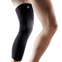 LP667KM护膝运动弹力骑行篮球护具加长全腿式护腿套L码自然 国美超市甄选