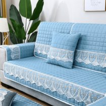沙发垫四季通用防滑沙发垫套装沙发套罩全包套沙发套123组合(洛诗-蓝色)